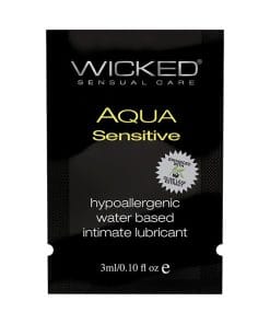 Alternative view of Wicked Sensual Care Hypoallergenic Aqua Sensitive Water Based Lubricant - .1 oz