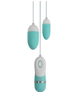 Alternative view of GigaLuv Dual Vibra Bullets - 10 Functions Tiffany Blue
