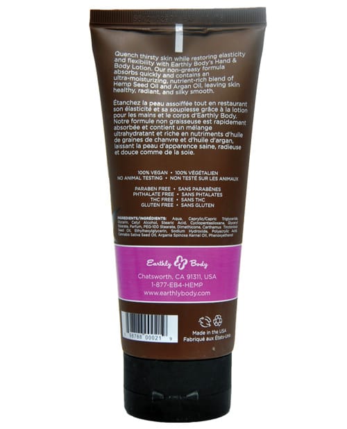 Earthly Body Hand & Body Lotion - 7 oz Tube Skinny Dip - Image 2