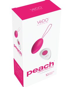 Alternative view of VeDO Peach Rechargeable Egg Vibe - Foxy Pink