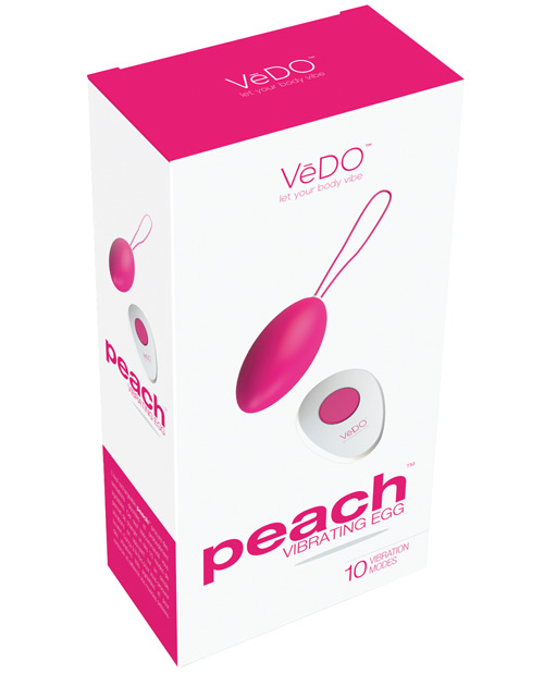 VeDO Peach Rechargeable Egg Vibe - Foxy Pink - Image 2