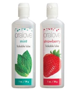 Alternative view of Oralove Delicious Duo Flavored Lube - Strawberry & Mint