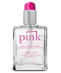 Alternative view of Pink Silicone Lube - 4 oz Glass Bottle