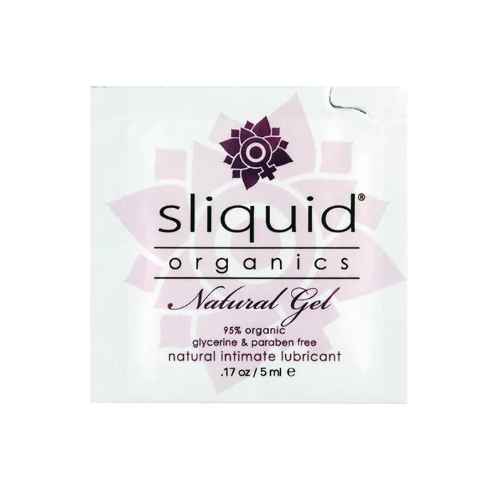 Sliquid Organics Natural Lubricating Gel - .17 oz Pillow - Image 2