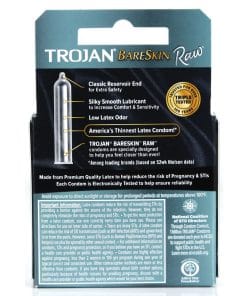 Alternative view of Trojan BareSkin Raw Condoms - Pack of 3