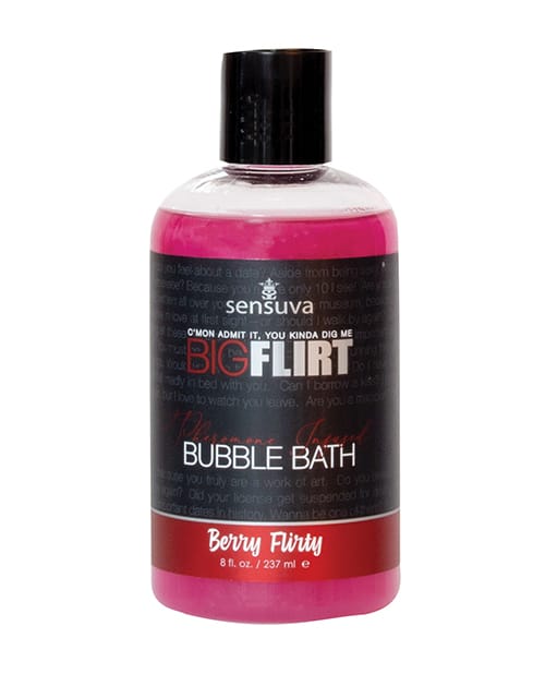 Sensuva Big Flirt Pheromone Bubble Bath - 8 oz Berry Flirty - Image 2