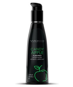 Alternative view of Wicked Sensual Care Aqua Waterbased Lubricant - 4 oz Candy Apple