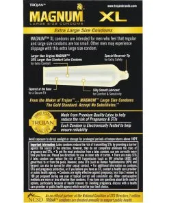 Alternative view of Trojan Magnum XL Lubricated Condom - Box of 12
