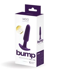 Alternative view of VeDO Bump Rechargeable Anal Vibe - Deep Purple