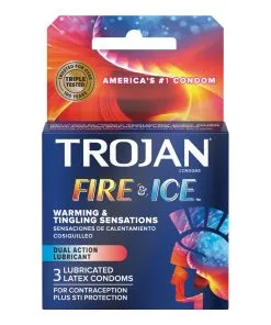 Alternative view of Trojan Fire & Ice Condoms - Box of 3