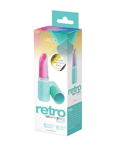 VeDO Retro Rechargeable Bullet Lip Stick Vibe - Turquoise - Image 3