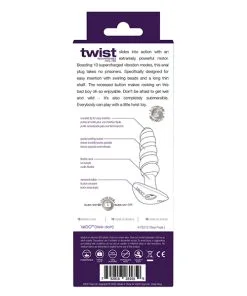 Alternative view of VeDO Twist Rechargeable Anal Plug - Purple
