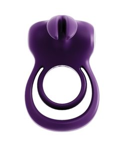 Alternative view of VeDO Thunder Bunny Rechargeable Dual Ring - Perfectly Purple