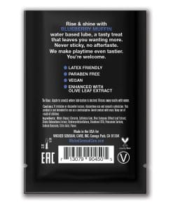 Alternative view of Wicked Sensual Care Water Based Lubricant - .1 oz Blueberry Muffin