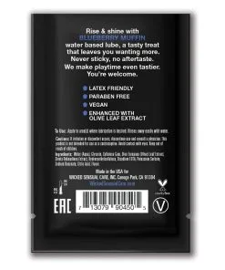 Alternative view of Wicked Sensual Care Water Based Lubricant - .1 oz Blueberry Muffin