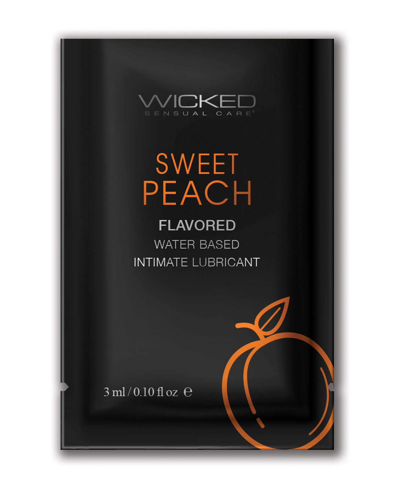 Wicked Sensual Care Waterbased Lubricant - .1 oz Sweet Peach - Image 2