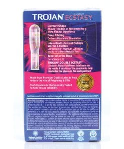 Alternative view of Trojan Double Ecstasy Condoms - Box of 10