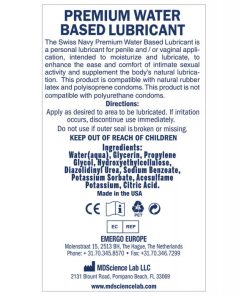Alternative view of Swiss Navy Water Based Lube - 4 oz