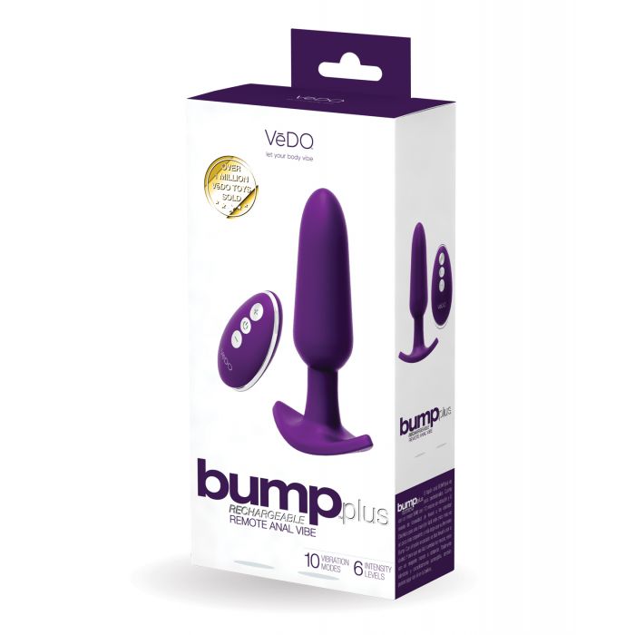 VeDO Bump Plus Rechargeable Remote Control Anal Vibe - Deep Purple - Image 2