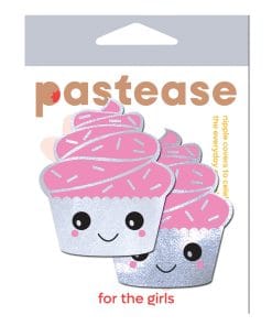 Alternative view of Pastease Cupcake Glittery Frosting Nipple Pastie - White O/S