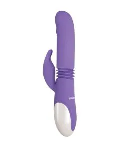 Alternative view of Evolved Thick & Thrust Bunny Dual Stim Rechargeable - Purple