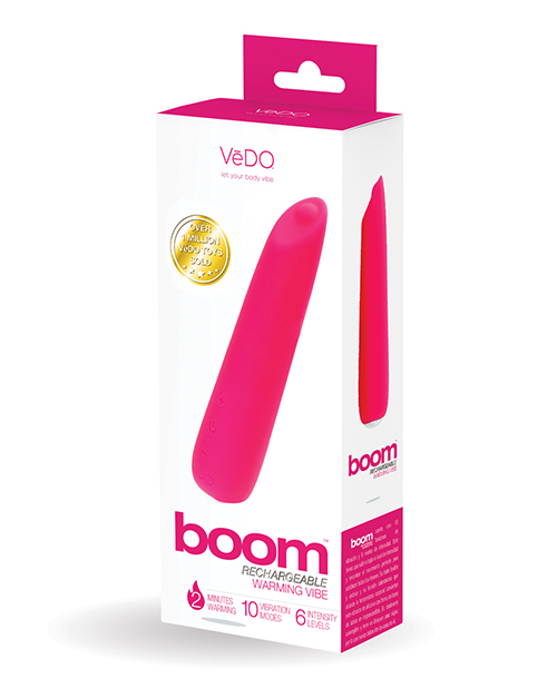 VeDO Boom Rechargeable Ultra Powerful Vibe - Pink - Image 5