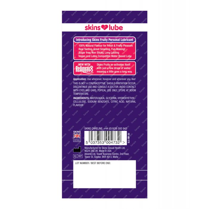 Skins Water Based Lubricant - 5 ml Foil Mango & Passionfruit - Image 2