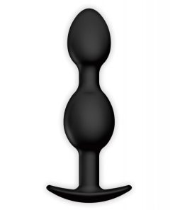 Alternative view of Pretty Love 4.05" Silicone Anal Plug w/Ball - Black