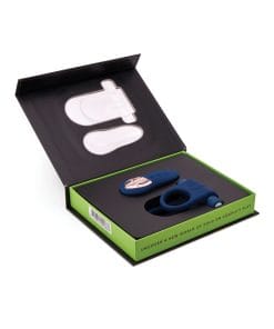 Alternative view of Nu Sensuelle Silicone Remote Control XLR8 Turbo Boost Bullet Ring - Navy