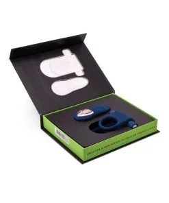 Alternative view of Nu Sensuelle Silicone Remote Control XLR8 Turbo Boost Bullet Ring - Navy