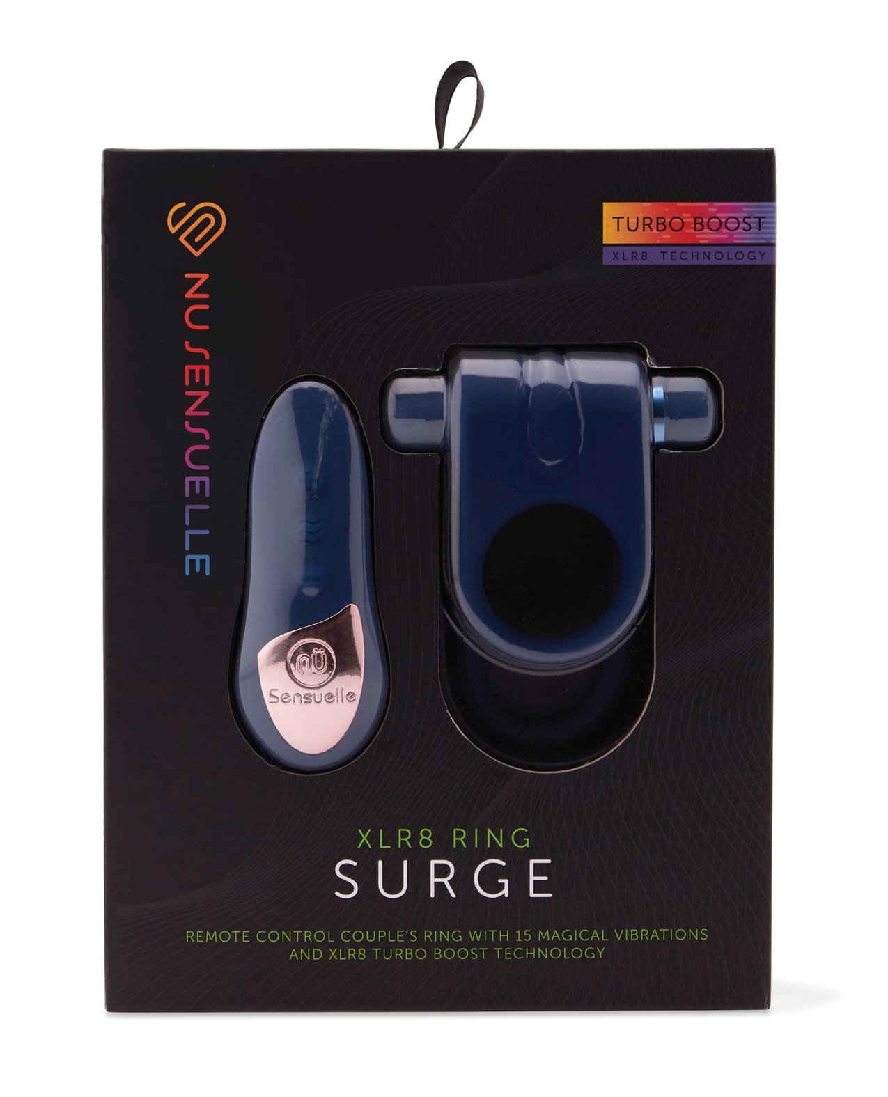 Nu Sensuelle Silicone Remote Control XLR8 Turbo Boost Bullet Ring - Navy - Image 3