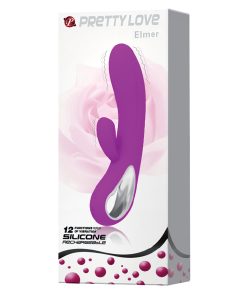 Alternative view of Pretty Love Elmer Rabbit w/Handle 12 Functions - Fuchsia