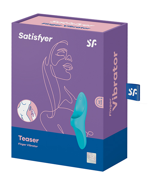 Satisfyer Teaser Finger Vibrator - Light Blue - Image 2