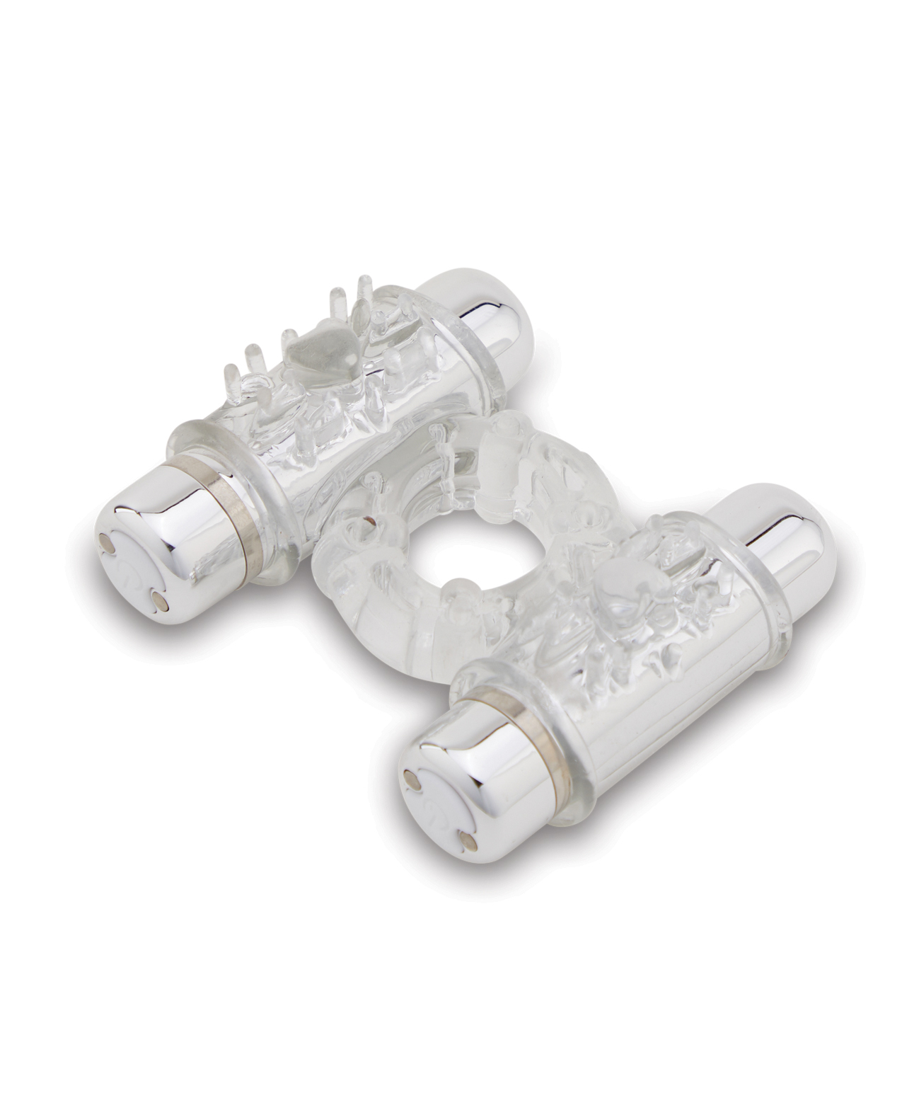 Nu Sensuelle Double Action Cockring 2x7 Function - Clear - Image 4