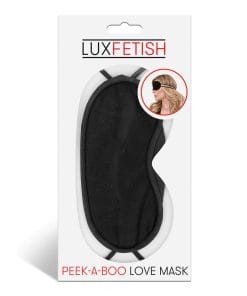 Alternative view of Lux Fetish Peek a Boo Love Mask - Black