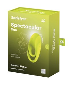 Alternative view of Satisfyer Spectacular Duo Ring Vibrator - Lime Green