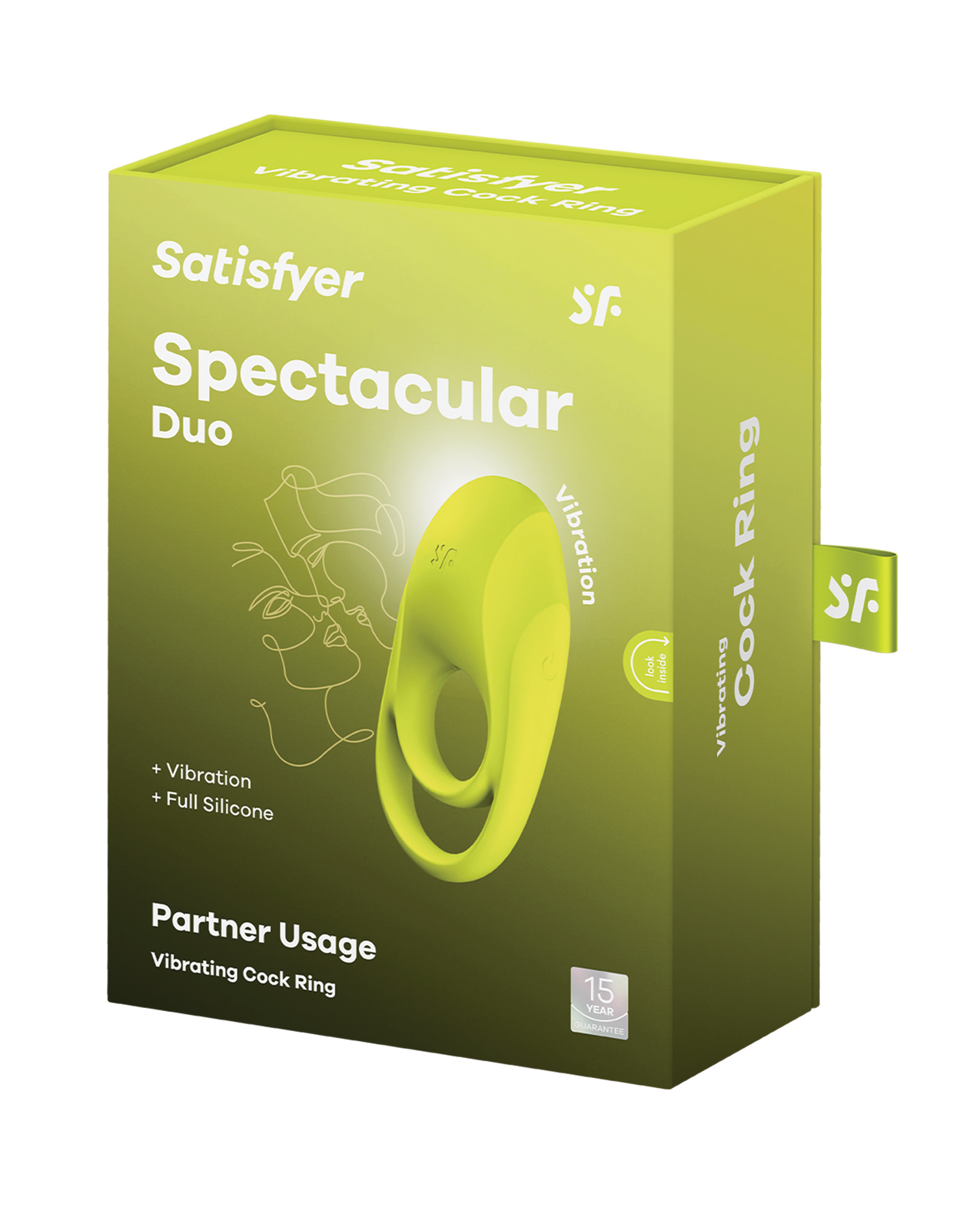 Satisfyer Spectacular Duo Ring Vibrator - Lime Green - Image 2