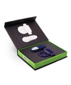 Alternative view of Nu Sensuelle Endure Ultra Flex Remote Control Rechargeable Bullet Ring - Blue