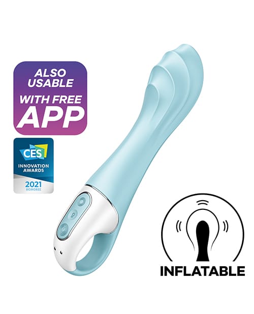 Satisfyer Air Pump Vibrator 5+ - Blue - Image 3