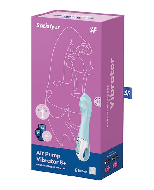 Satisfyer Air Pump Vibrator 5+ - Blue - Image 4