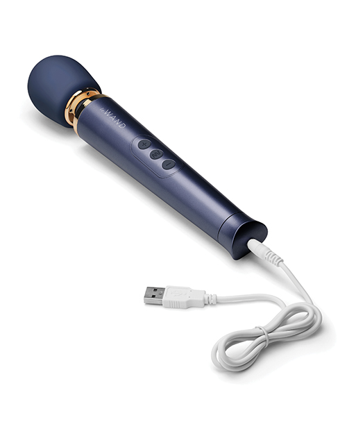Le Wand Petite Rechargeable Vibrating Massager - Navy - Image 2