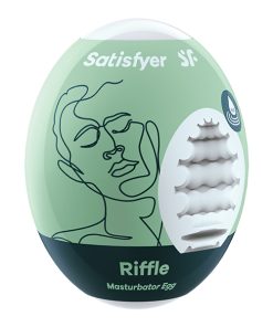 Alternative view of Satisfyer Masturbator Egg Riffle - Light Green
