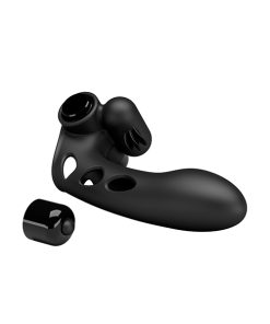 Pretty Love Orlando Honey Finger Sleeve Vibrator - Black