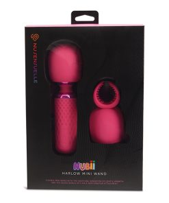 Nu Sensuelle Harlow Mini Wand w/Masturbator Attachment - Pink