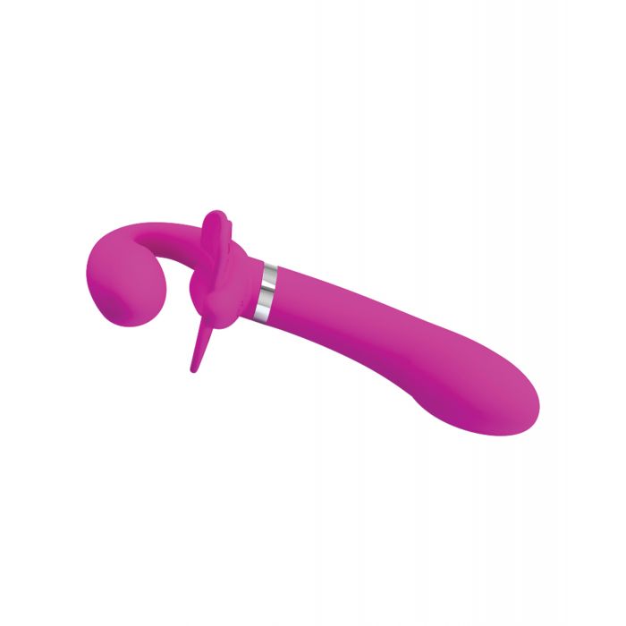Pretty Love Valerie Vibrating Strapless Strap On - Fuchsia