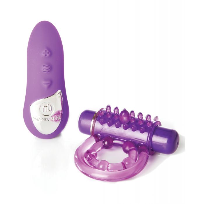 Nu Sensuelle Remote Control Rechargeable Bullet Ring - Purple