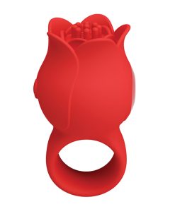Pretty Love Jae Floral Ring Finger Vibrator - Red
