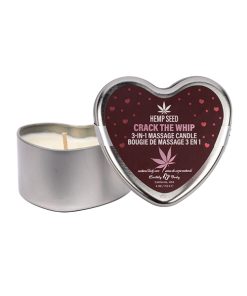 Earthly Body 2025 Valentines 3 in 1 Massage Heart Candle - 4.7 oz Crack The Whip