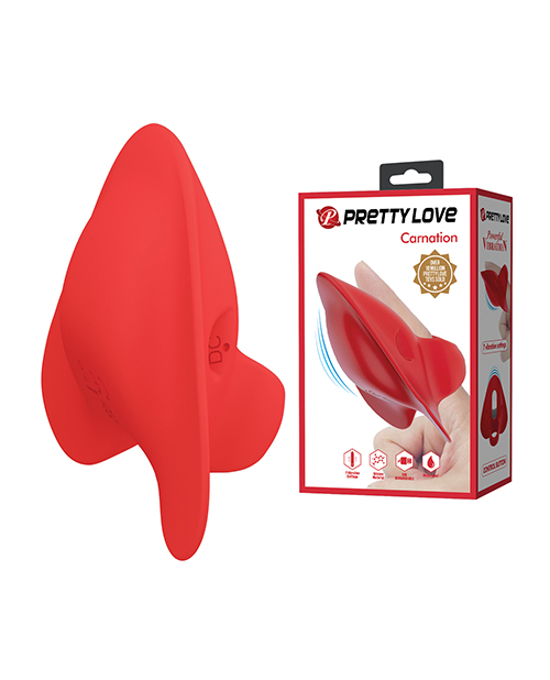 Pretty Love Carnation Manta Ray Finger Vibe - Red