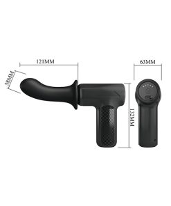 Pretty Love DJ Doctor Thrusting Gun Massager - Black